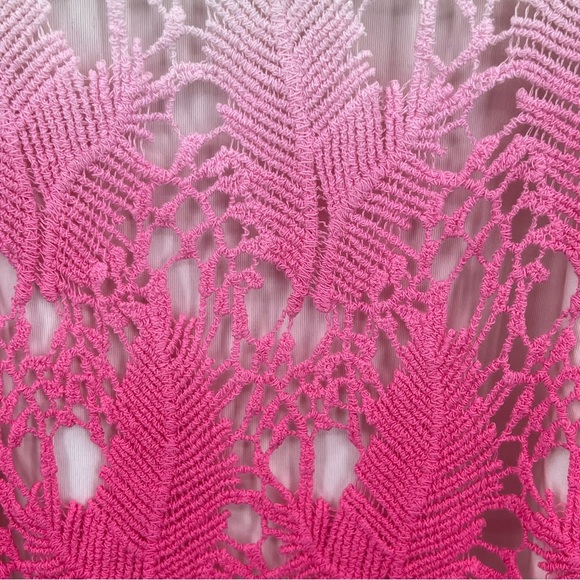 Cato pink dip dye crochet lace overlay spaghetti strap cami top - Picture 4 of 8